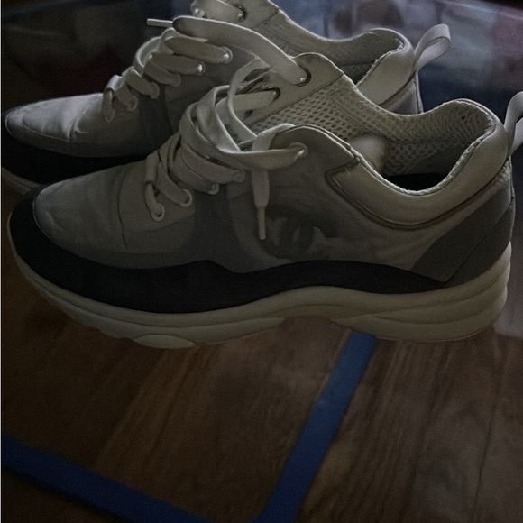 CHANEL Black and White Sneakers - Picture 1 of 6